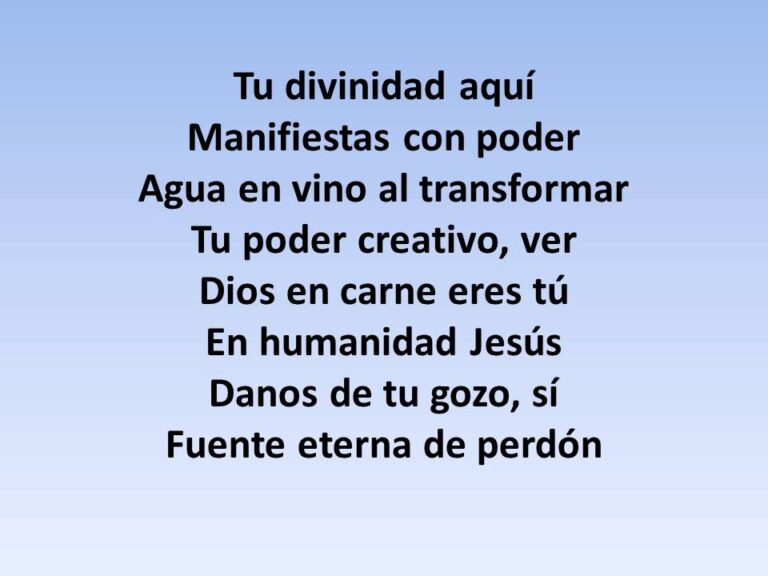 Letra de la canción "Las Bodas de Caná de Galilea" en español ※